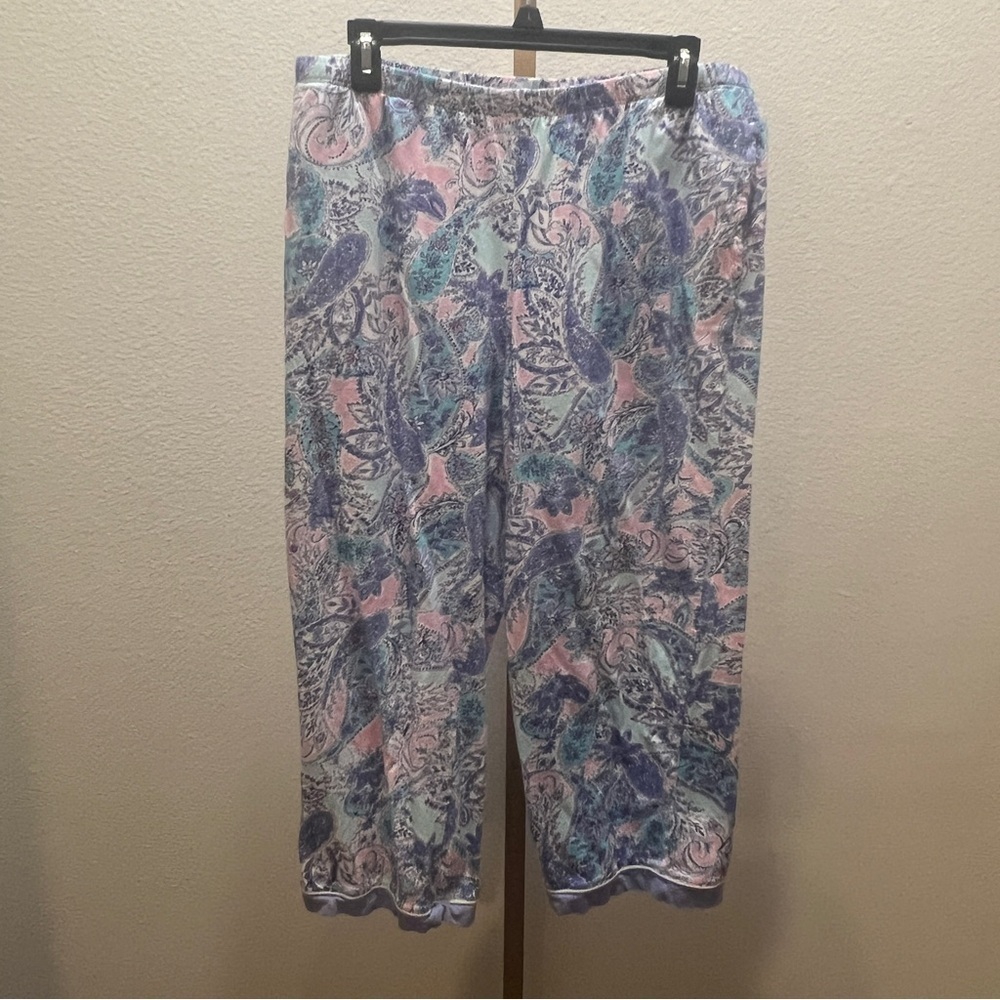 Aria, 2-Piece Pajama Set, lavender & aqua print Large - Picture 7 of 12